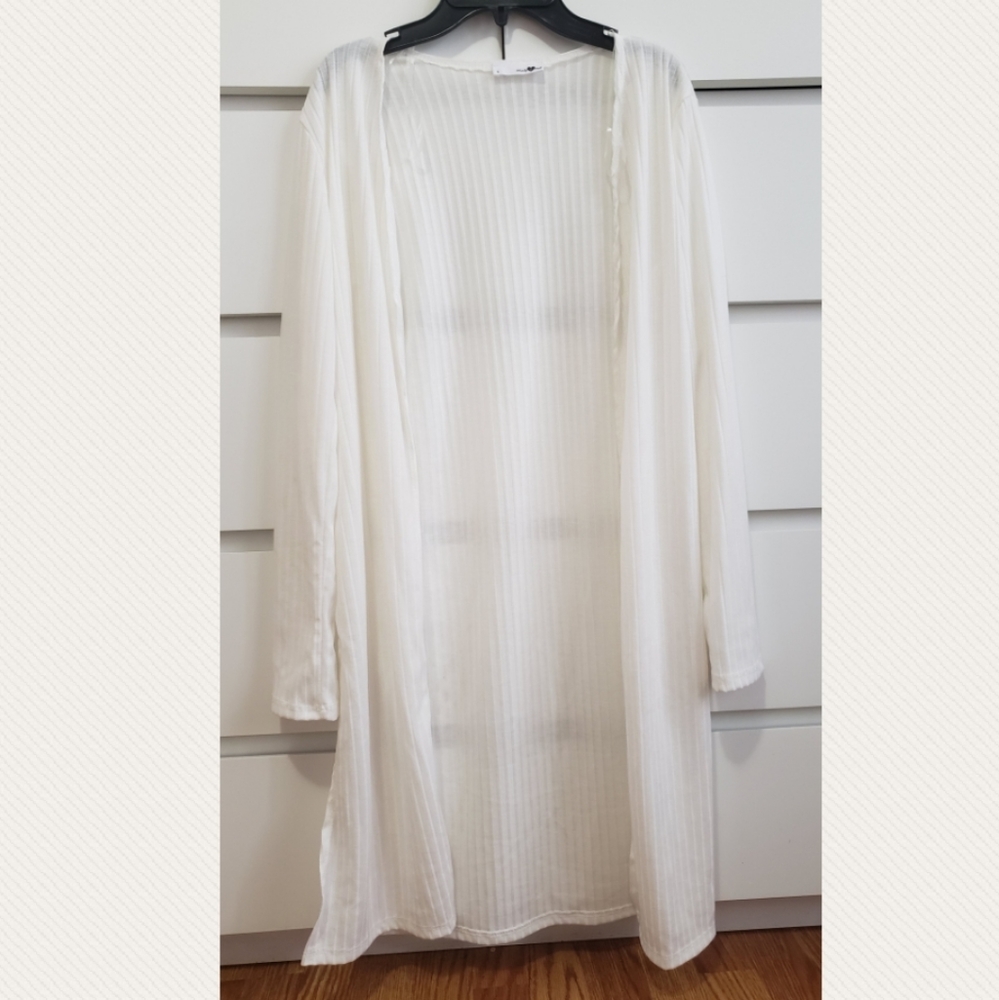 Long White Cardigan